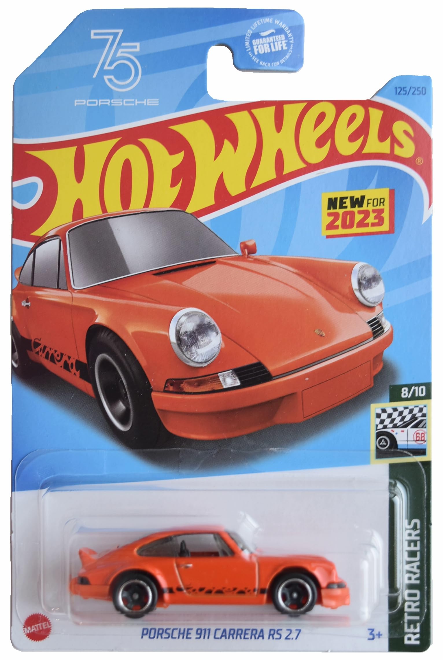 

Hot Wheels Porsche 911 Carrera RS Retro Racers 2.7, 8/10 [Orange] 125/250