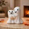 Halloween Gift for Kids Ghost Gnome Figurines, Resin Tabletop Decoration, Cute Party Supplies Statue, Decorative Ornaments Indoor Outdoor Home