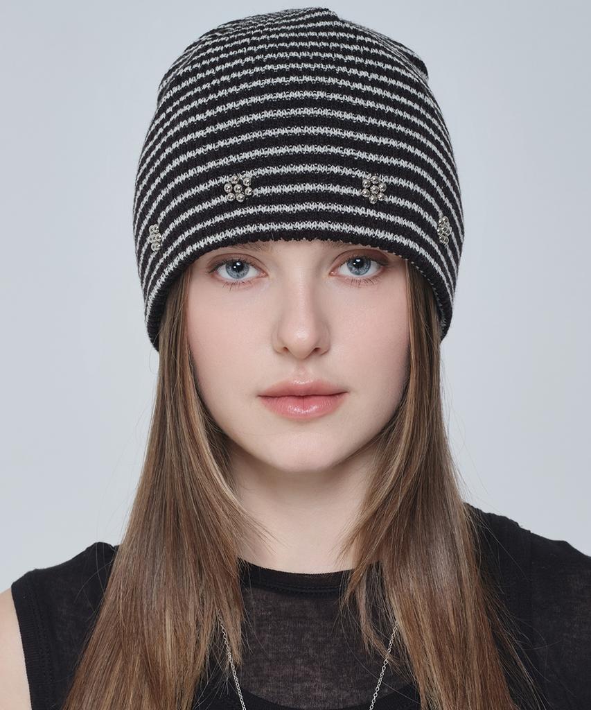 Jenadu Studded Line Beanie_Black
