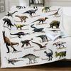 Dinosaur Blanket for Boys Jurassic Dino World Park Soft Flannel Throw Blanket Dinosaur Room Decor for Boys Gifts for Sofa Bed