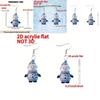 Christmas Cartoon Snowman Acrylic Earrings With Silver Pins For Men And Women