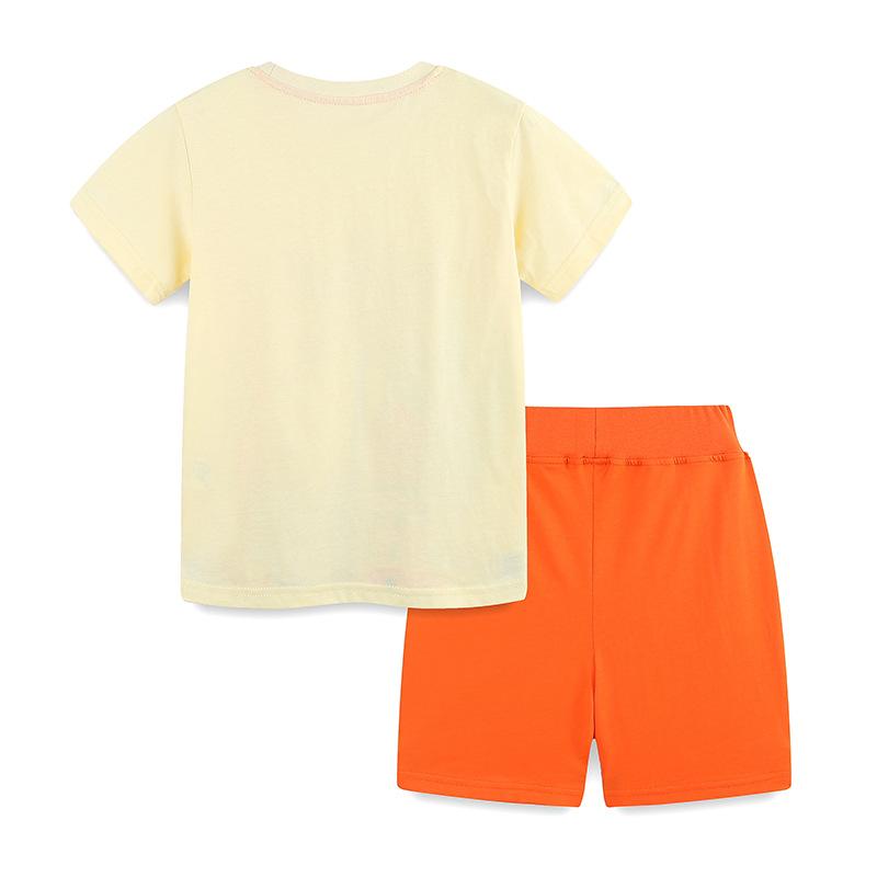Boys' Suit Knitted Cotton Short-sleeved T-shirt Two-piece Suit Children's Sports Suit