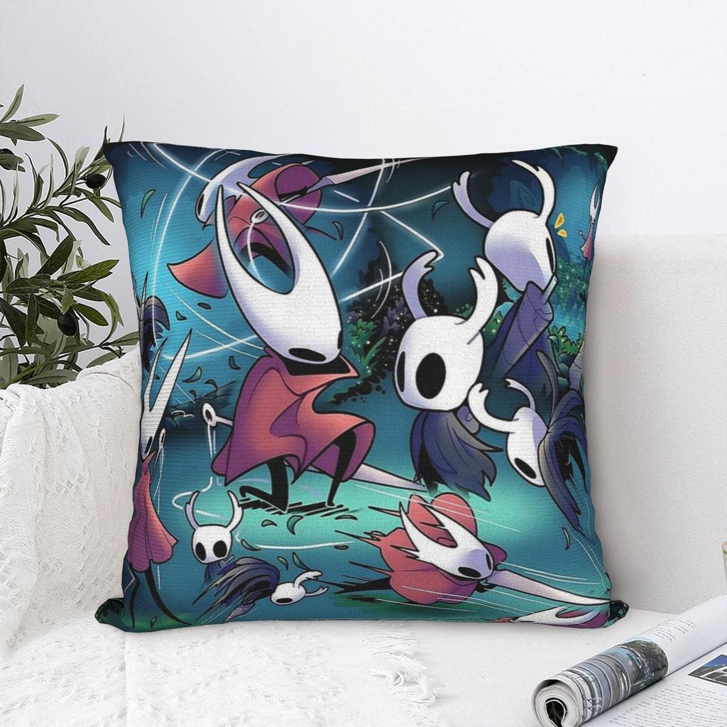Hollow Knight Silksong Square Pillow Case Cushion Covers Custom Polyester Decorative Throw Pillow Case Cover for Home 45x45cm
