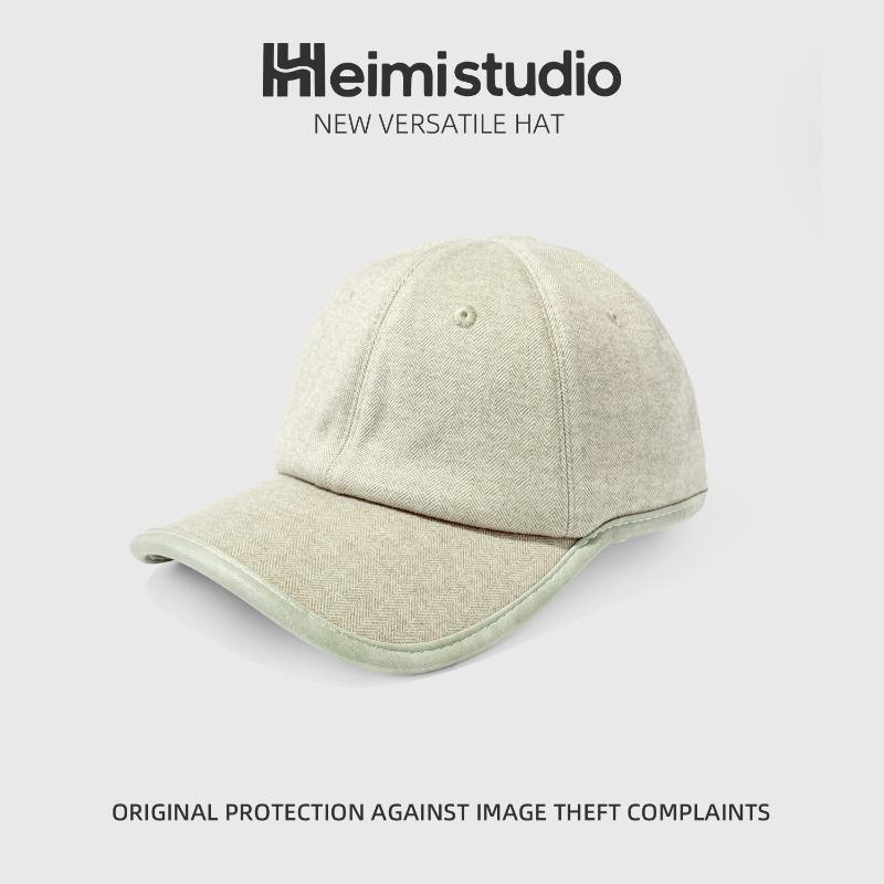 25 Early autumn new woolen cap women's warm face small couple sunshade baseball cap
