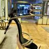 Star Style Luxury Crystal Snake Coiled Ankle Strap Lady Gladiator Sandals Sexy Stiletto High Heel Summer Party Prom Shoe