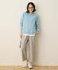 DECOY 58cm Heather Size 67cm Women's Fleece-Lined Wide-Leg Pants, Length, Gray, 494630,