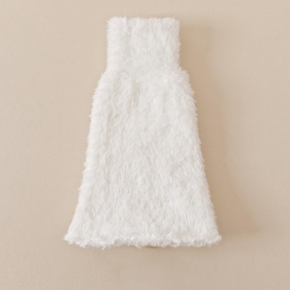 

Coral Fleece Mid-Calf Sock Solid Color Middle Tube Socks New Pile Sock Women 1