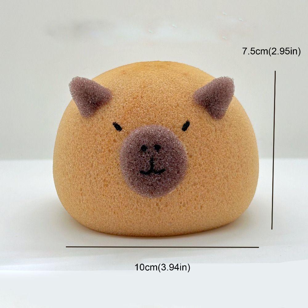 Cute Capybara Bath Balls Cartoon Bath Sponge Handhold Bath Scrubber  Exfoliating