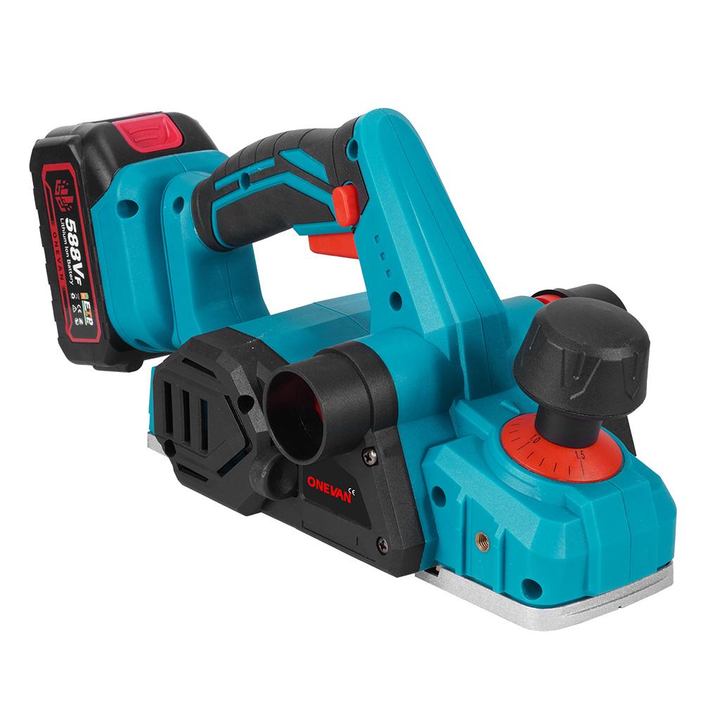 ONEVAN Electric Planer 82MM Handheld Electric Router Trimmer Woodworking Power Tool For Makita 18V Battery Pin