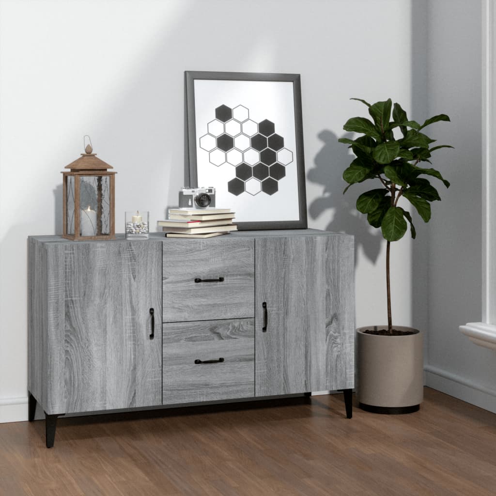 Vidaxl Komoda, Szary Dąb Sonoma, 100X36X60 Cm, Materiał Drewnopochodny