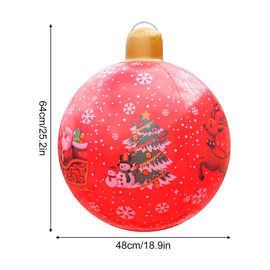 Aufblasbare Weihnachtsdekorationskugeln Große PVC Aufblasbare Feiertagsdekorationskugeln Weihnachts-Hofdekoration Laternenkugeln