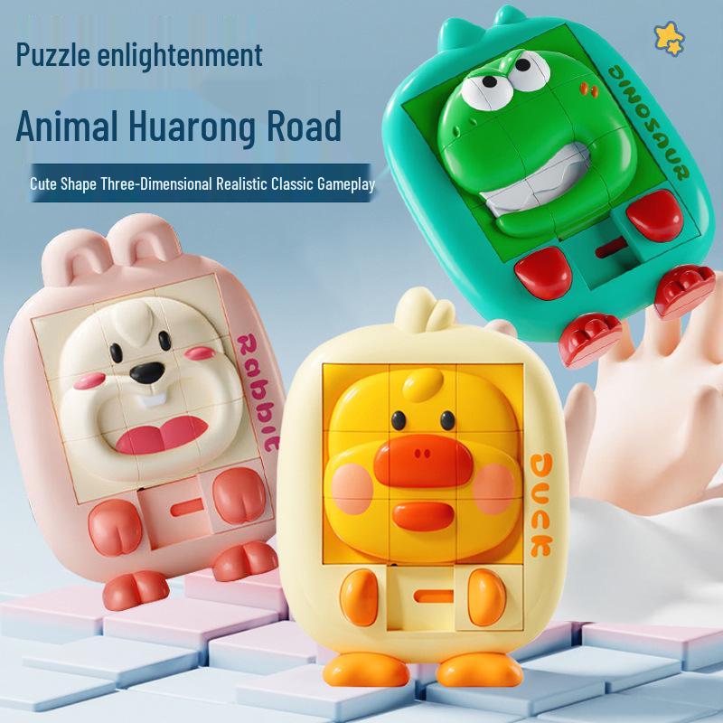 Cartoon Animal 3D Sliding Puzzle for Kids