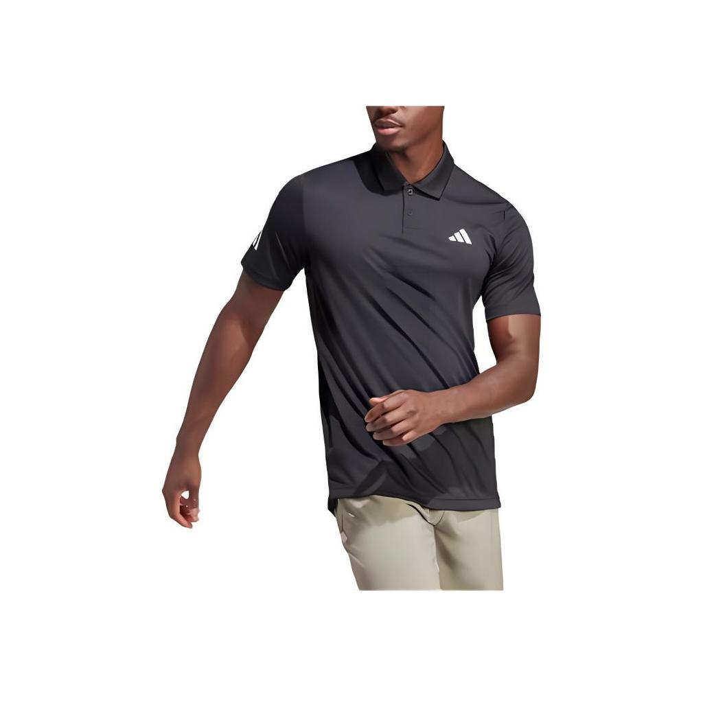 Adidas Club Three-Stripe Logo Short Sleeve Polo Men Tops Dark-Grey HS3269