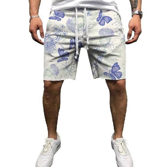 European And American Men'S Summer New 3D Printed Drawstring Loose Sports Shorts Men'S Beach Pants