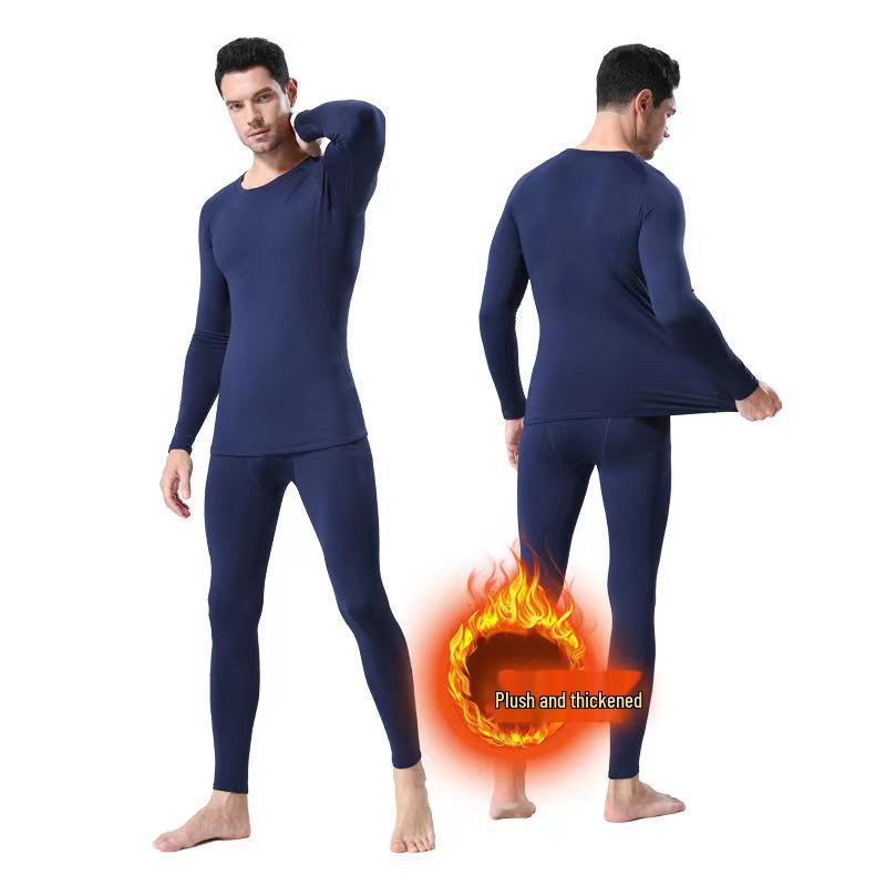 Men's Fleece-Lined Winter Thermal Quick-Dry Sports Base Layer Set