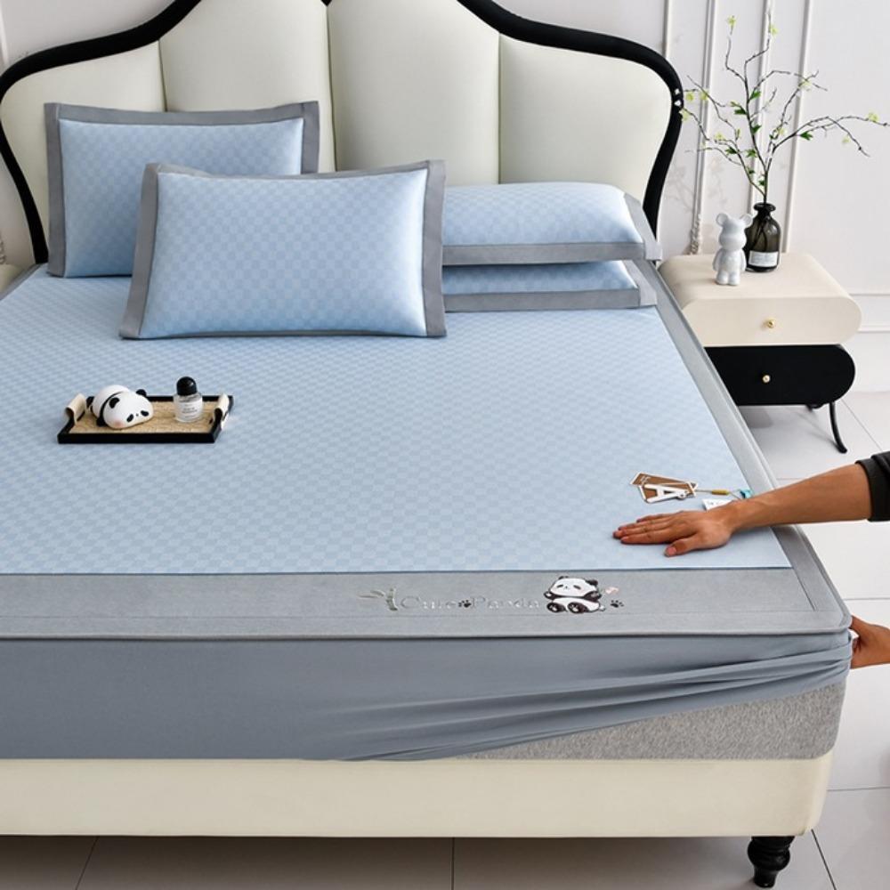 Class A Ice Silk Mattress Three-piece Set Summer Ice Silk Mat Mattress Protective Cover Hotel Air Conditioner Mattress Bedspread Machine Washable
