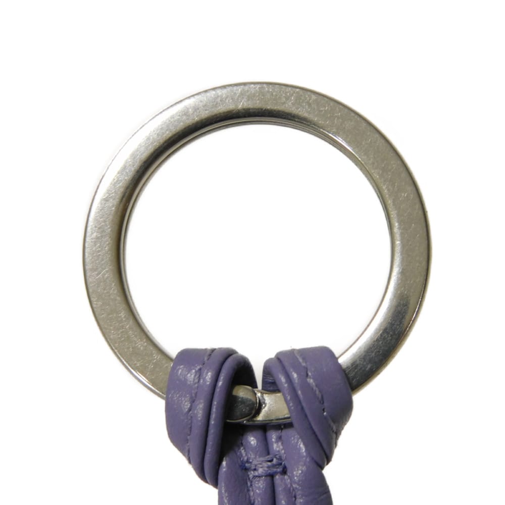 Used 11897 coin key holder 609315 7943 pastel purple RFID IC maxi intrecciato lavender unisex from Japan AUTHENTIC