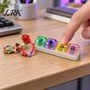 Trendy Bag Charm for Teenagers Christmas Mechanical Keyboard Fidget Keychain, Push Button Stress Relief Desktop Decompression Gadget Toy with Reindeer
