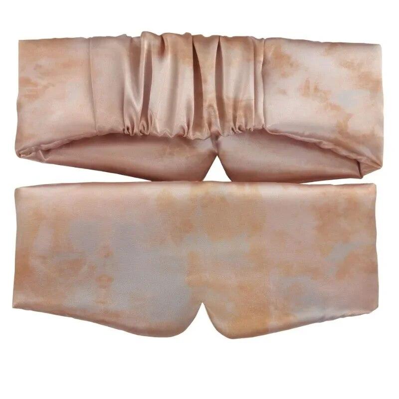 Silk Face Imitation Silk Sleep Eye Mask Ljus nyans Elastisk rem Resevila Ögonskydd För att lindra trötthet Mjuk Smidig vård
