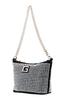 Guess Gilded Glamour Mini Shoulder Black Women's Bag, ZP, Black,