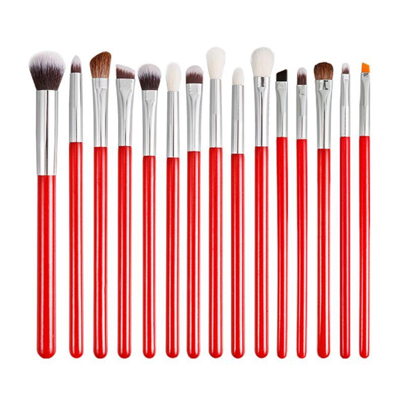 

Cross-Border New Arrival 30 Makeup Brushes Suit Soft Hair Eye Shadow Blush Face Powder Full Set Makeup Tool Brush Makeup Training Silicone 15 Chinese red eye makeup brushes