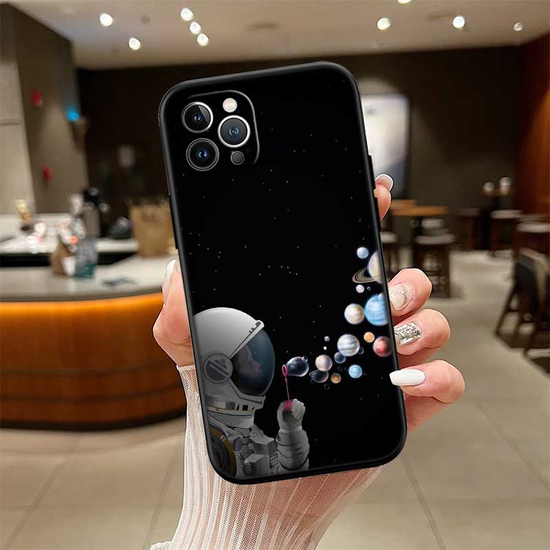 UP8 Astronaut Space Moon Phone Case for Samsung Galaxy S20 S21 S22 Ultra FE + Plus A21S A22 A24 A25 A26 A30 A30S A31