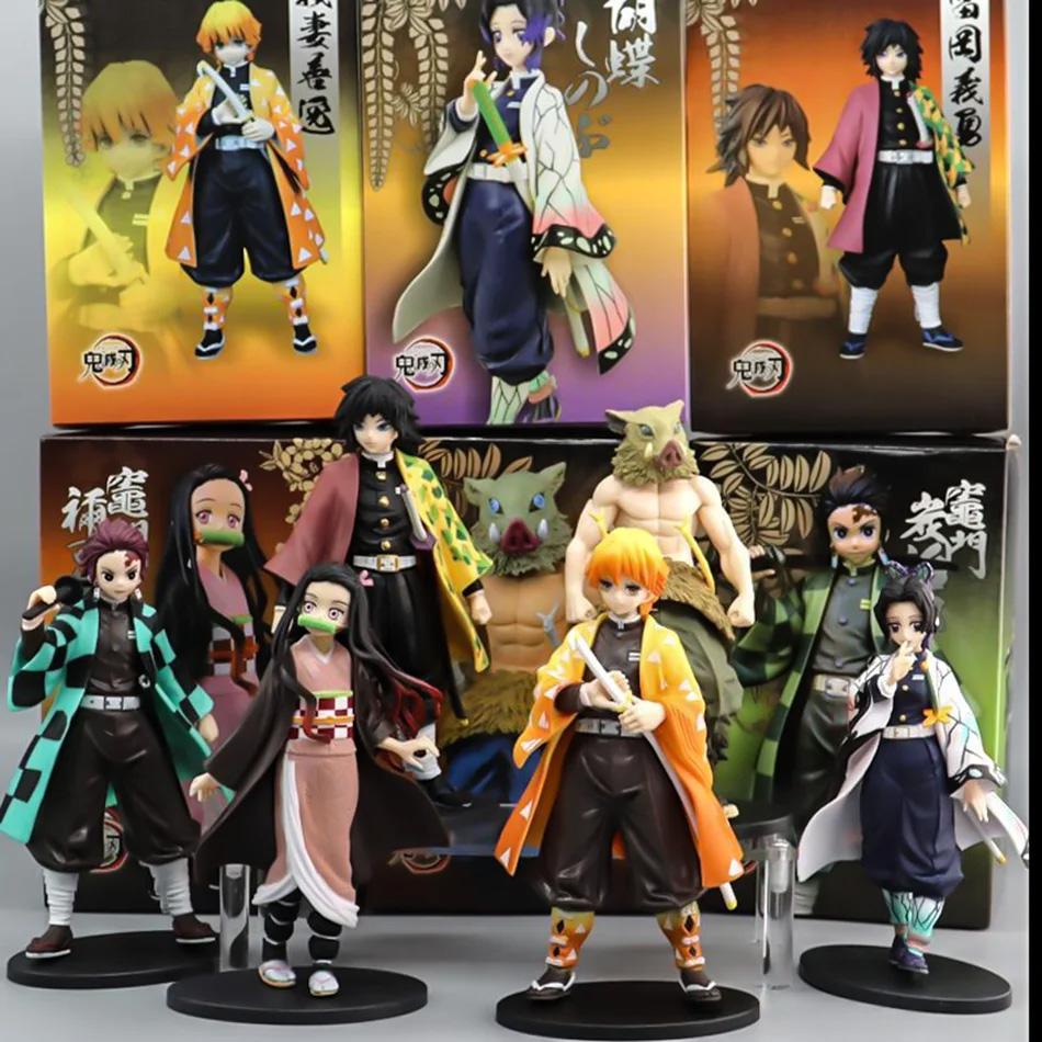 Anime Figure 10style Demon Slayer Figures Kimetsu No Yaiba Doll Tanjiro Nezuko Zenitsu Inosuke Warrior Action Figure Model Toys