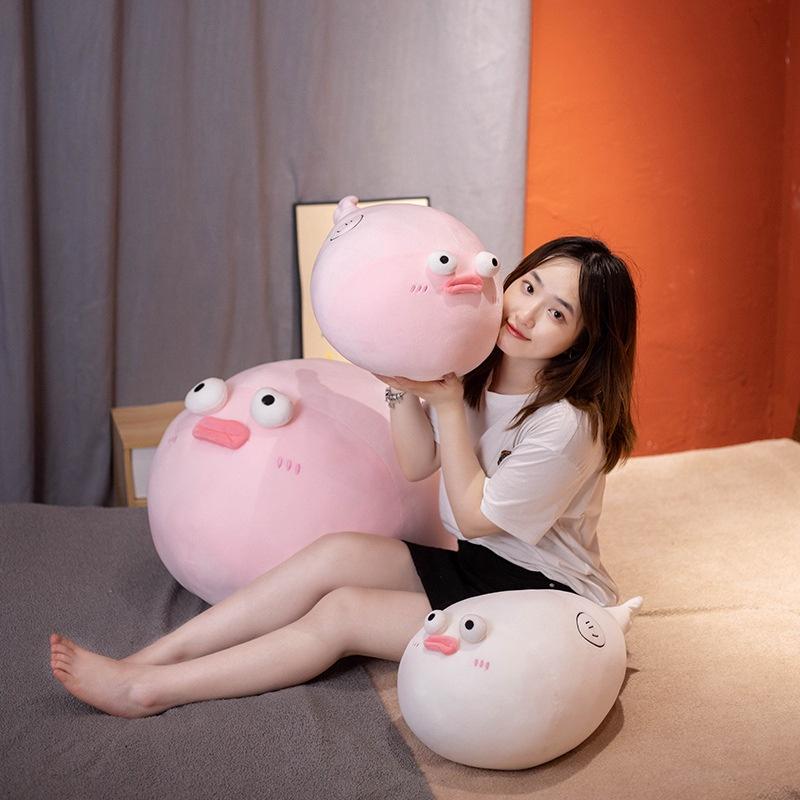 Cute Pufferfish Sausage Lips Plush Toy Pillow