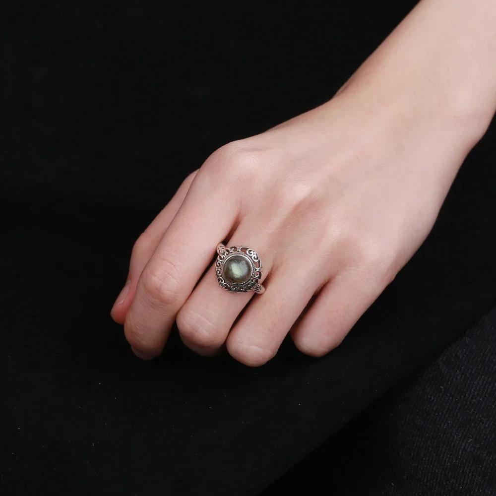 Vintage Filigree Gemstone Ring Set for Women, Antique CopperTone Amethyst Stone Boho Promise Ring Party Jewelry Gift