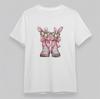 Women's Plus Size Classic T Shirt Easter Bunny Boots Colorful Egg Design Tee