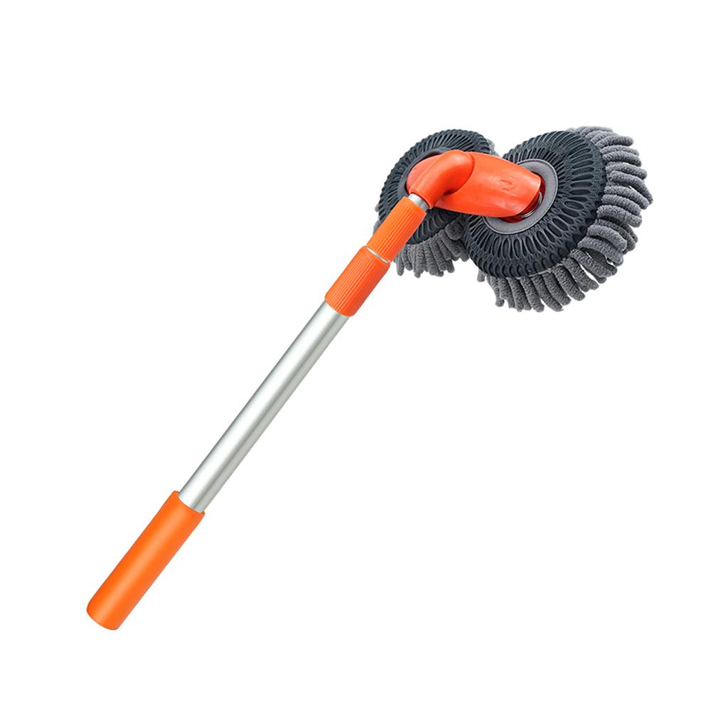 Car Wash Mop Double Head Brush with Adjustable Pole Car Cleaning Detailing Wash Brush Microfiber Duster Washing Detailing Cars