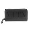 Zip Around Purse 1Y2P0570VNA Logo Black Calfskin Unisex Used