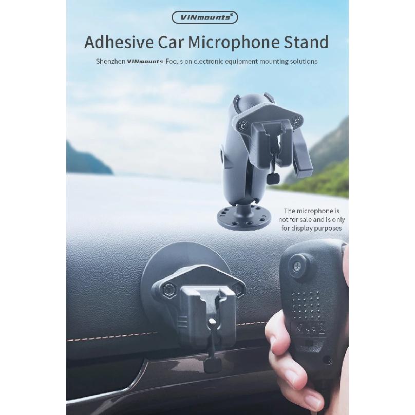 VIN Universal Quick-Release Microphone Holder Receiver Base, Locking Face Plate & Diamond Belt Clip for Hand Mic  VIN-SM-01