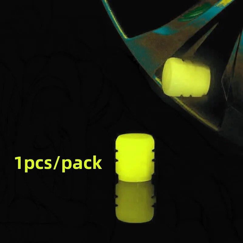 Leuchtende Ventilkappen Fluoreszierend Rot Nachtleuchtend Auto Motorrad Fahrrad Rad Styling Reifennabe Universalkappe Dekor 4 Stück