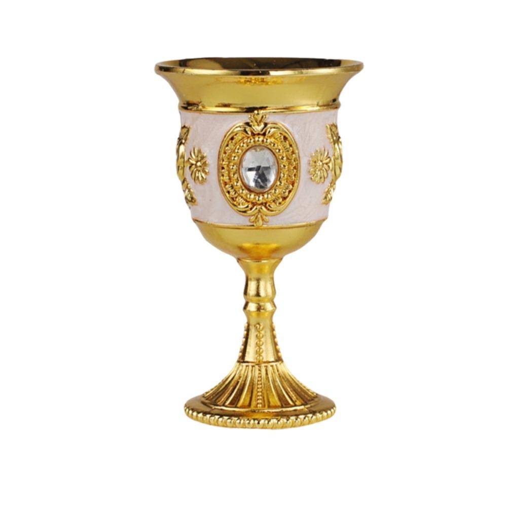 Zinc Zinc Zinc Alloy Spirits Cup Vintage Small Drinking Cup Elegant Medieval Rose Embossed Goblet  Gift