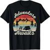 Vintage Retro Adventure Awaits Camping Hiking Outdoor Travel T-Shirt