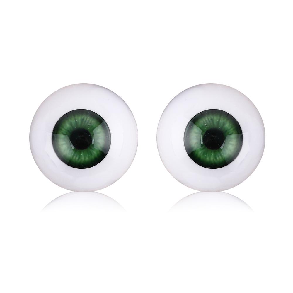 1 Paire 20/22/24 mm Oeil Faux Réaliste Demi-Rond Dos Creux Globules Oculaires Poupée Reborn Bébé DIY Masque Poupée Ours Animal Fabrication Poupée Jouet 20mm gray