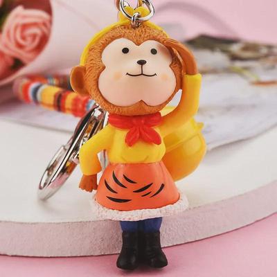 Reis naar het Westen Anime Sleutelhanger: Aanhanger van Monkey King & Pig Bajie voor rugzakken