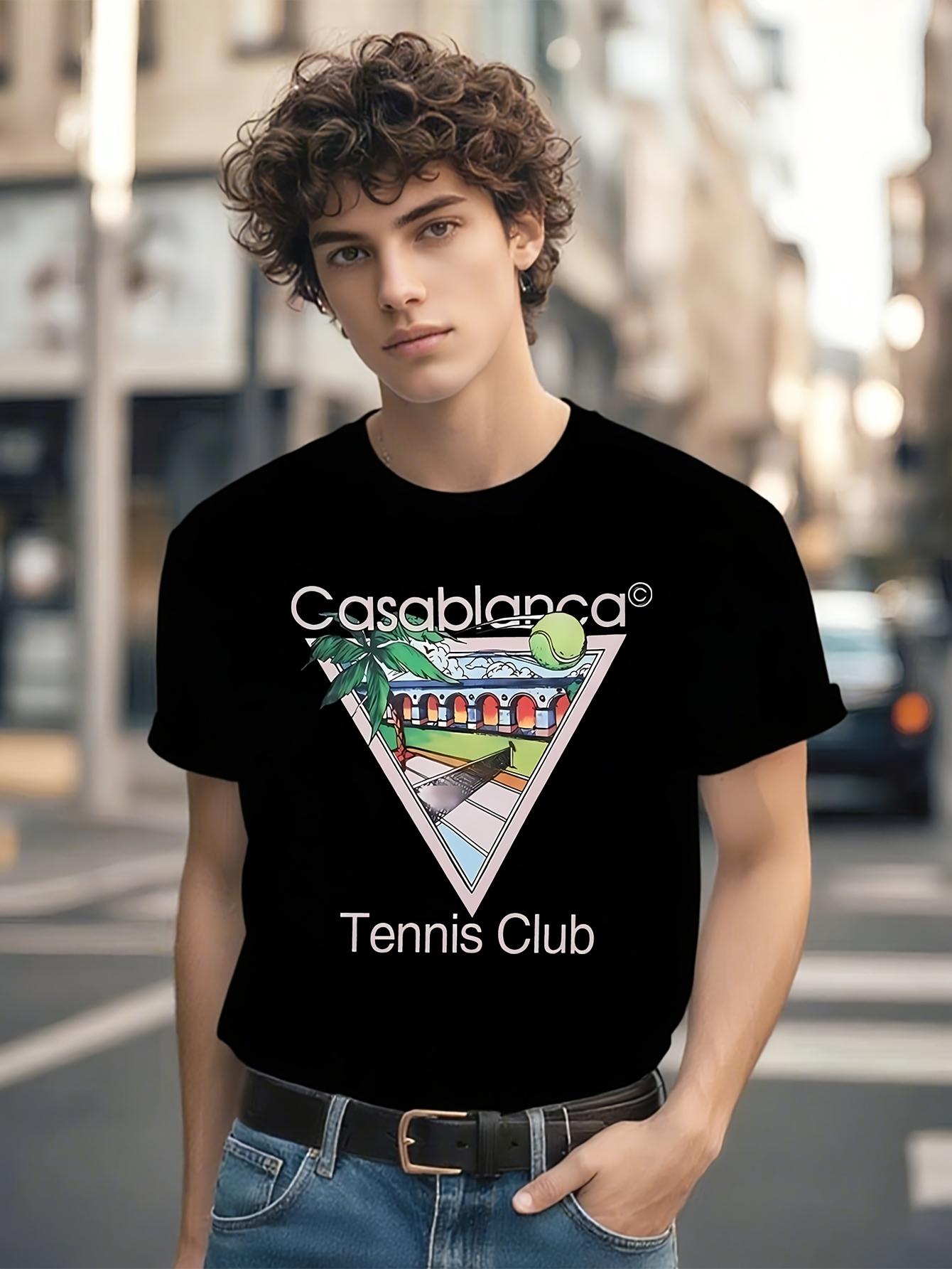 Harajuku Tennis Graphic Tshirt Graphic Tshirt - Black Cas... S