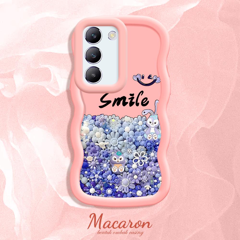 

Окрашенный узор Big Wave Edge Мягкий силиконовый материал Macaron чехол для телефона противоударный защитный резиновый чехол для OnePlus Vivo Motorola Moto Vivo Y02T