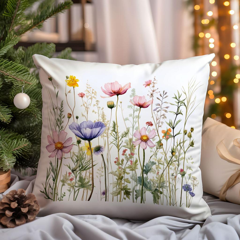 Amerikansk Växt- och Blomkuddfodral Hushåll Soffkudde Bil Balkong Kuddfodral Dekoration