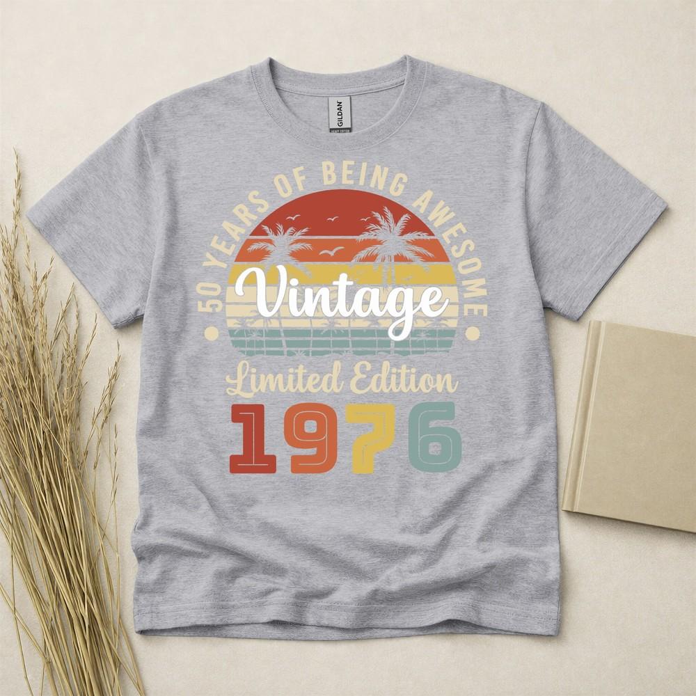 50. Geburtstag T-Shirt Geboren 1976 50 Jahre Alt Geschenke Vintage T-Shirt 1976 Fünfzig