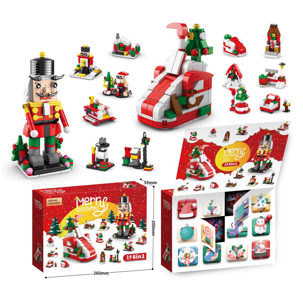 24Years 6 In 1 Upgraded Christmas Series Building Blocks Set Creative Winter Village House DIY Bricks Toys For Kids Xmas Gift