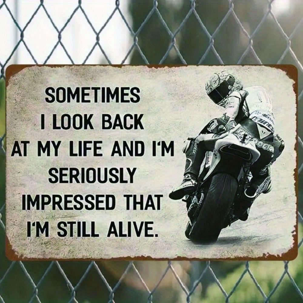 Moto metal interior plaque in the garage in the bar on the wall 20x30cm