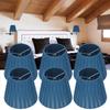 6PCS Modern Simple Lampshade Cloth Lampshade for Crystal Clip On Chandelier Wall Lamp Blue