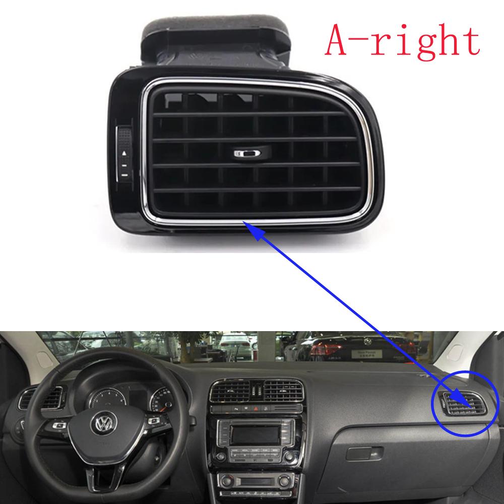 HUIYAN Matte Black Left Right Central Dashboard A/C Air Outlet Vent For VW Polo 2014 2015 2016 6RD 819 704 6RD 819 703
