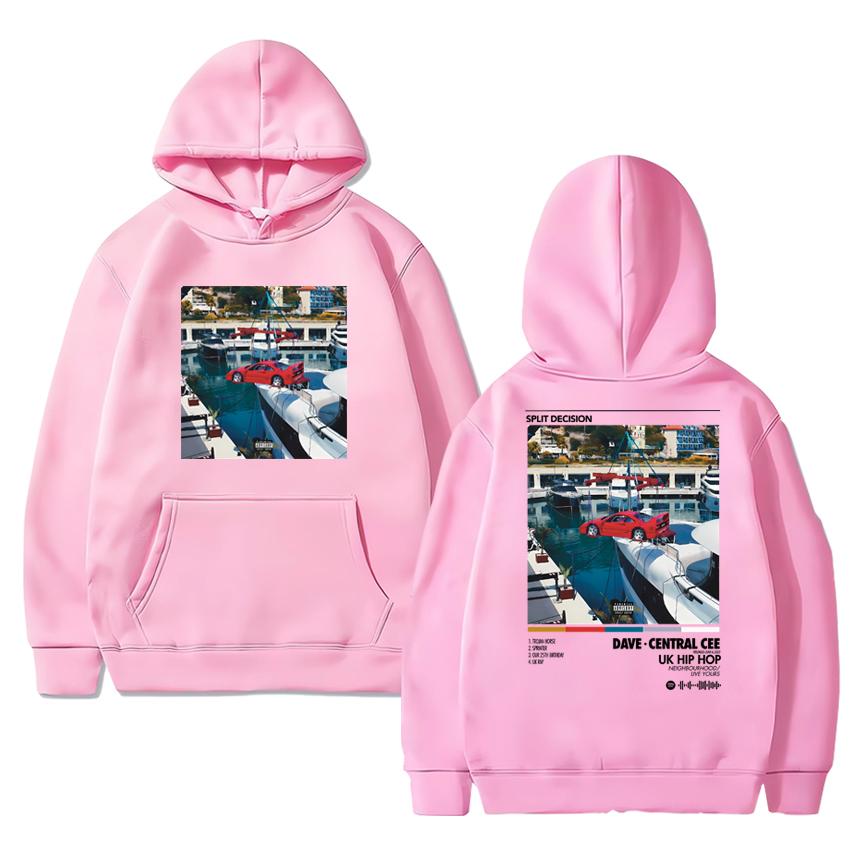 New In Autumn Winter Central Cee Album Poster Fleece Hoodies Double Sided Print Men Women Pullover Long Sleeve Unisex Sweatshirt