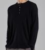 Beoteunseoul Wool Blend Layered Henley Neck Knit (Black)