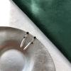 925 Silver Asymmetric Feather Earrings White Moonstone Pendant Earrings Ladies Gifts Handmade Jewelry