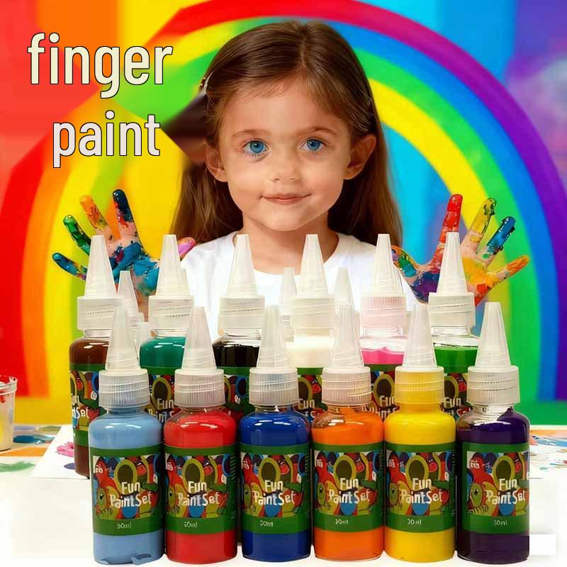 60ml Kinderfingerfarben-Set: 12 Aquarellfarben für Kunst & Face Painting